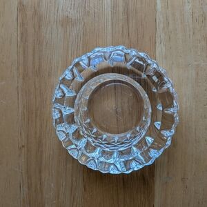 Simon Design Elegant Clear Glass Candle Holder